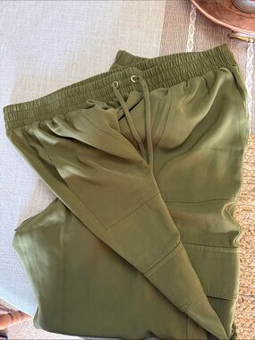 MICHAEL Michael Kors Olive Green Drawstring Waist Pants